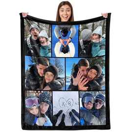 跨境法兰绒毛毯diy自定义图片纪念数码印花盖工厂直供外贸毯批发