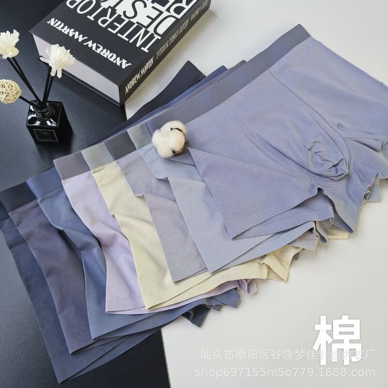 Men's Pure Cotton Underwear 10A Mulberry Silk Antibacterial Crotch Briefs Large Size Seamless Comfortable High-End Boxer Briefs Men's Pure Cotton Underwear 10A Mulberry Silk Antibacterial Crotch Briefs Large Size Seamless Comfortable High-End Boxer Briefs