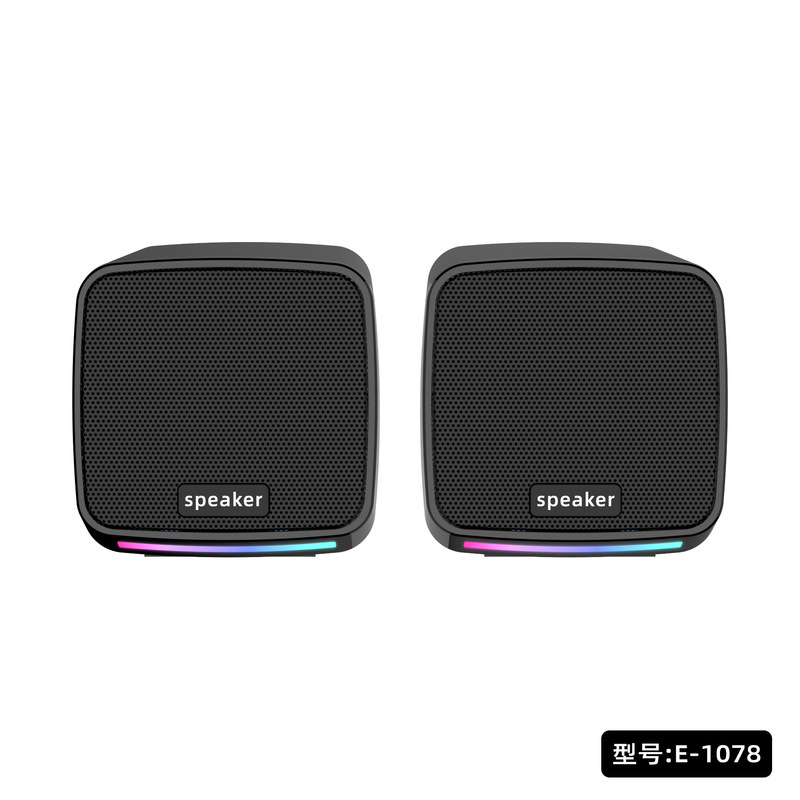 卸売りパソコン小音響E-1078デスクトップノート小型スピーカーusbマルチメディア家庭用サブウーファ|undefined