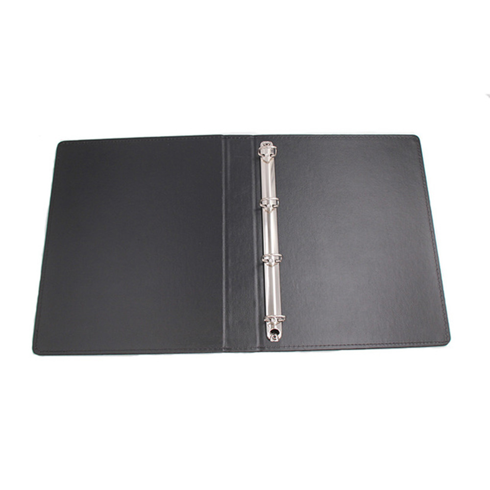 厂销多色皮革活页皮夹本 简约方形商务文件夹可压印logo