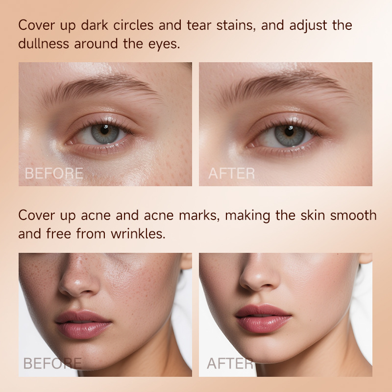 Life Girls Concealer Conllevación de maquillaje brillante, maquillaje oscuro, maquillaje imperfecto, cubriendo las marcas de acné, círculos oscuros en los ojos