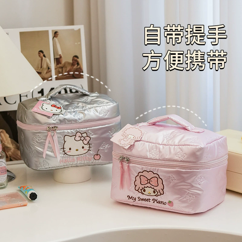 Триник Силикат Hello kitty, подлинная вместительная косметичка высокого качества, портативная органайзер-сумка для путешествий