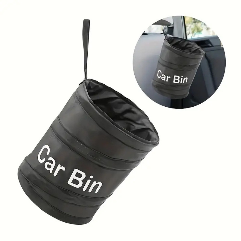 Cross-Border Dropshipping Car Trash Can, Car Storage Bin, Spiral Bin, Foldable Trash Can, Car Rear Seat Storage Box