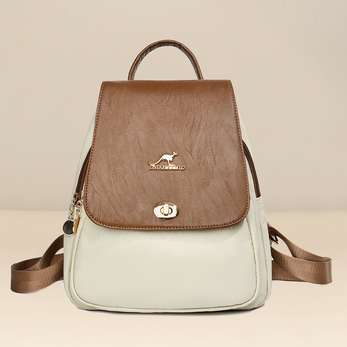 Mochila de nuevo estilo, mochila texturizada, mochila escolar simple, práctica para viajes, ligera, exportación Taizhou, bolso de mujer