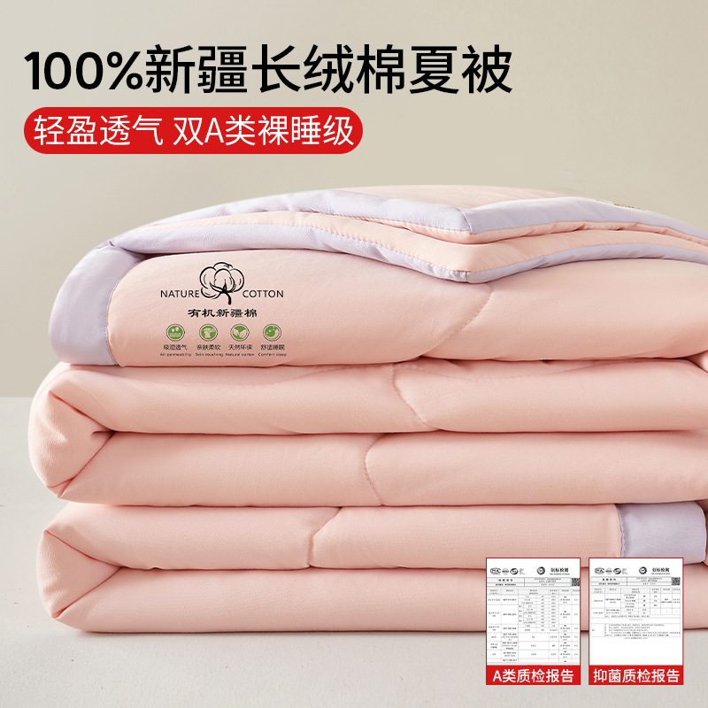 Edredón de verano de algodón de Xinjiang Edredón de aire acondicionado Edredón fresco de verano edredón fino dormitorio individual cama doble edredón núcleo lavable a máquina