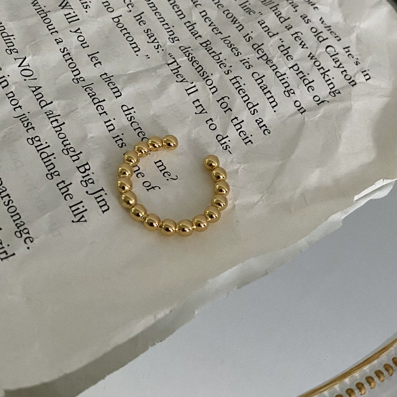 (Cross-border trading), fashionable one size retro golden ring, on index finger, simple and elegant design