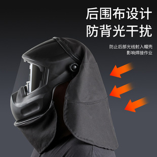 Jinquan Rear Cloth Cover Welding Cap Accessories Welding Mask Flame Retardant Protection Rear Cloth Cover Anti-splash Anti-backlight Anti-scalding Hat
