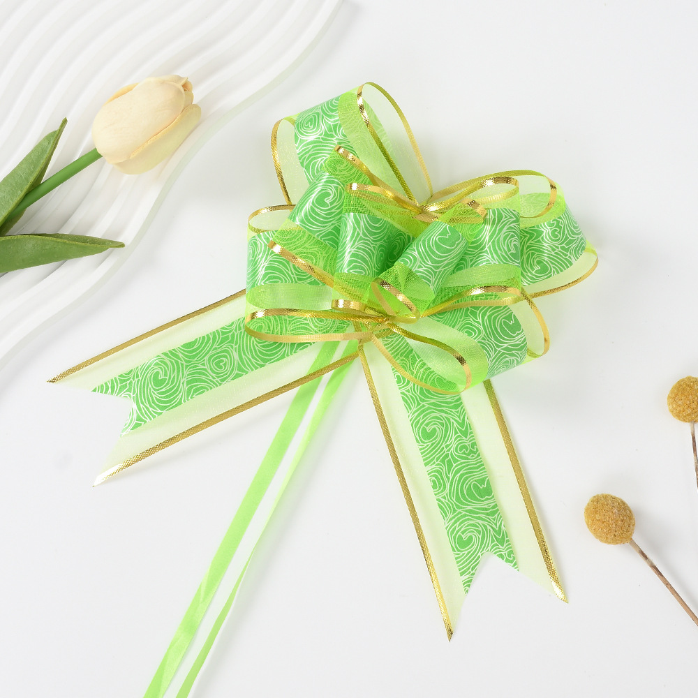 Explosiones transfronterizas 50 grandes decoración rosa nieve arco mano flores canasta de frutas paquete de regalo de Navidad