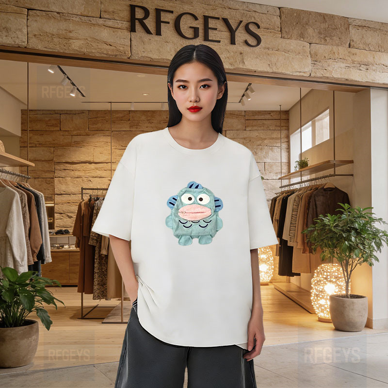 【Pure Cotton】Cute Clownfish 3D Clownfish T-Shirt Parent-Child Outfit Funny Women's Clothing Wholesale Short Sleeve Top
