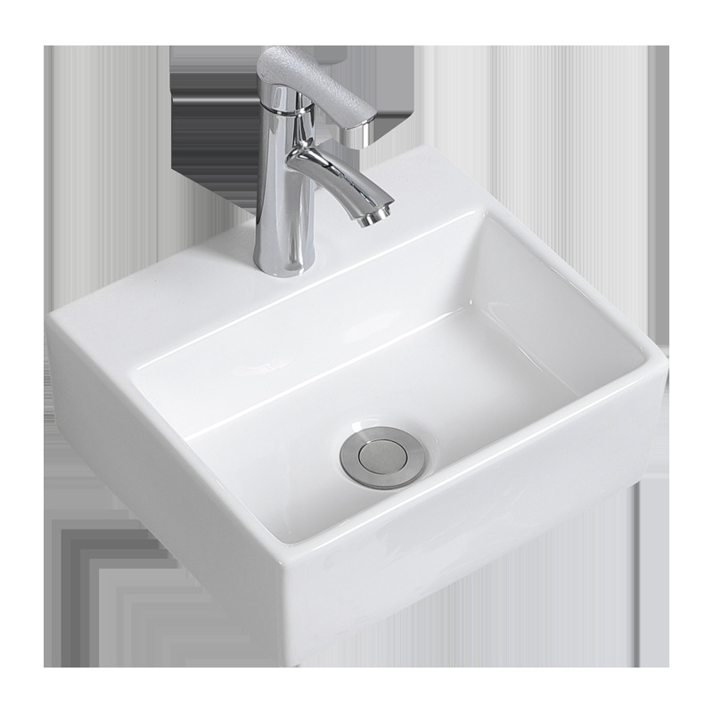 Baño cerámico blanco de la casa pequeño lavabo tipo pared lavabo balcón doméstico lavabo pequeño personalizado image 6