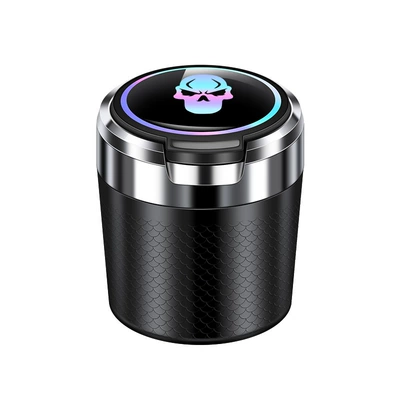 Car ashtray Feature, High Aesthetic Value, Ceramic - skull-logo-ashtray-short-style