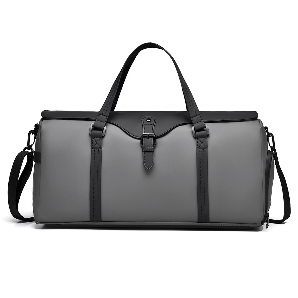 Bolsa de viaje transfronteriza de gran capacidad para hombres, bolsa de fitness impermeable simple, bolsa de zapatos independiente, bolsa deportiva casual para mujeres image 7