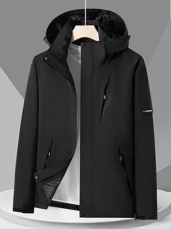 Chaqueta de montaña para hombre, desmontable, tres en uno, cortavientos e impermeable, de corte holgado, para otoño e invierno, para protegerse del frío.