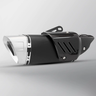 MT09 CBR650 R3 R6 | Exhaust pipe - black-white-head-real-carbon-cover