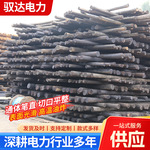 供应油木杆通信电力光缆线路防腐油木杆油炸沥青黑木杆木质电线杆
