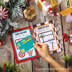 跨境新品MERRY CHRISTMAS GIFT CARD BOOK圣诞快乐礼品卡册耐用版