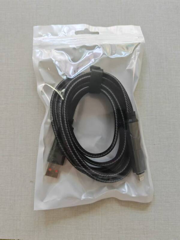 数显四合一充电线二拖二数据线100W适用苹果15华为LED显示实时|undefined