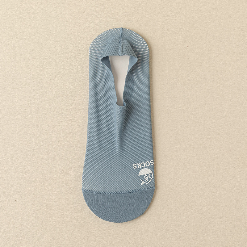 Calcetines invisibles de la parte inferior del algodón del verano de los hombres calcetines del barco de corte bajo antideslizantes respirables de la malla Calcetines de los hombres de Zhuji calcetines de los hombres al por mayor