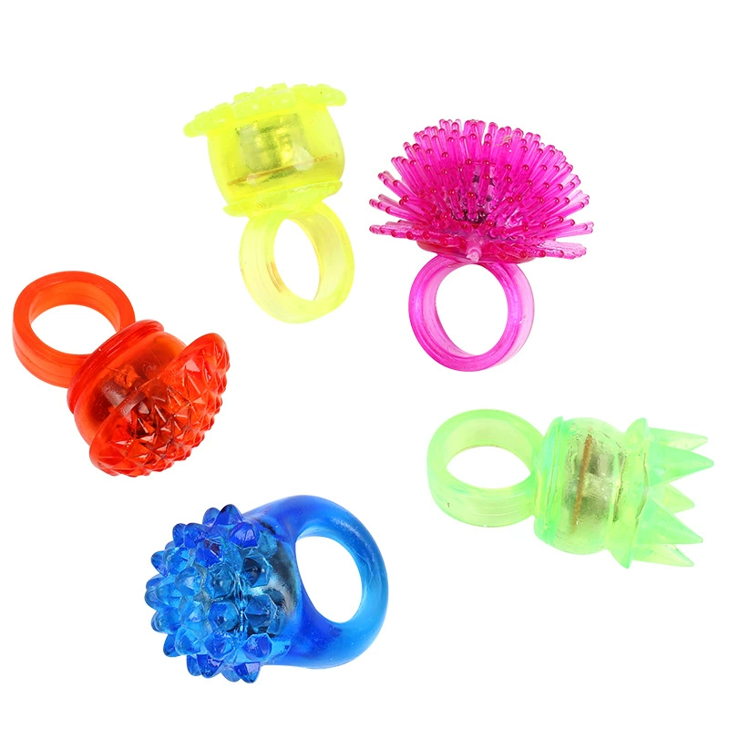 Strawberry, ring, flashing fluorescence toy from soft rubber