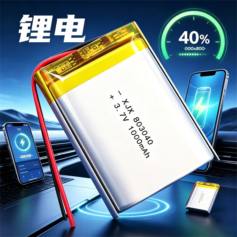 Polymer Lithium Battery 803040-1000Mah 3.7V Soft Pack Lithium-Ion Lithium Battery for Mouse Wrinkle Remover