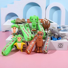 新しいクロスボーダー山と海の経典キーホルダー抽象的な形の木の棒人間の奇妙なキーホルダースクールバッグペンダントギフト卸売