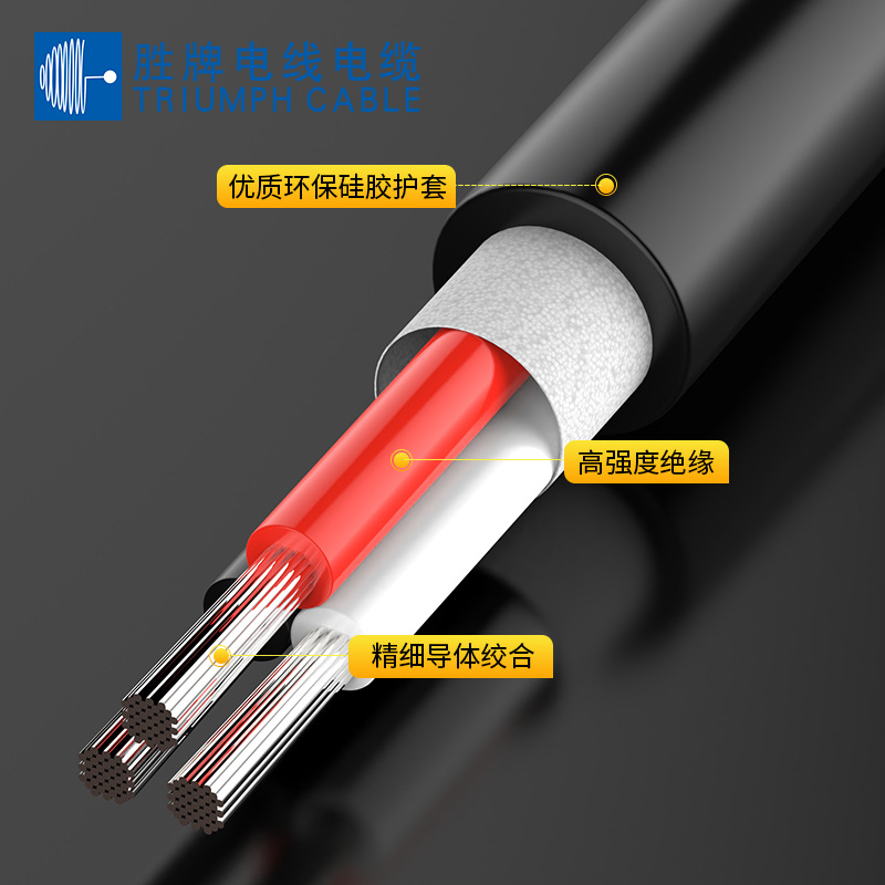 东莞胜牌厂家直营现货H05SS-F3*0.75耐高温180度环保阻燃护套线