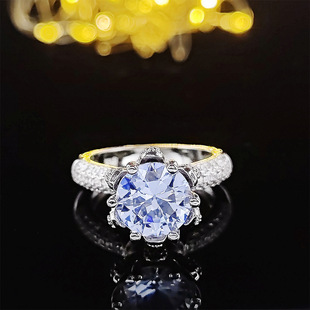 Bunter Schatz-Diamant-Ring der Moonso-Luxusmode-fetten quadratischen Frauen übertriebene tägliche Bestellung R820_voghion.com