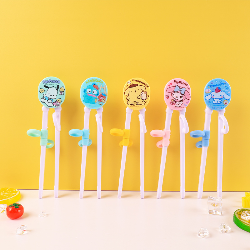 Sanrio Infant Food Supplement Chopsticks Soft Silicone Ring Chopsticks Children's Chopsticks Training Chopsticks Learning Chopsticks Auxiliary Chopsticks