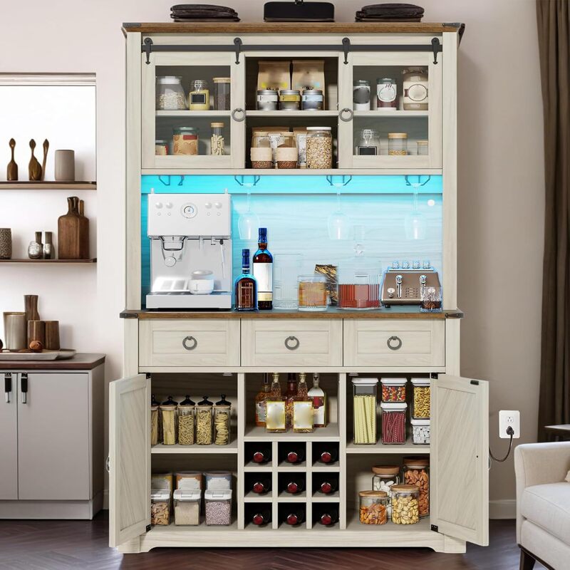 Amazon's Best-Selling Wine Cabinet Is Suitable for Restaurants, Farmhouse Bar Cabinets with Led Lights, Coffee Bars, and Kitchen Storage Cabinets Amazon's Best-Selling Wine Cabinet Is Suitable for Restaurants, Farmhouse Bar Cabinets with Led Lights, Coffee Bars, and Kitchen Storage Cabinets