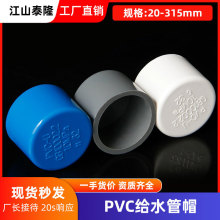 PVC给水直接管帽塑料堵头20 50 110加厚保护盖 管堵 闷头外堵厂家