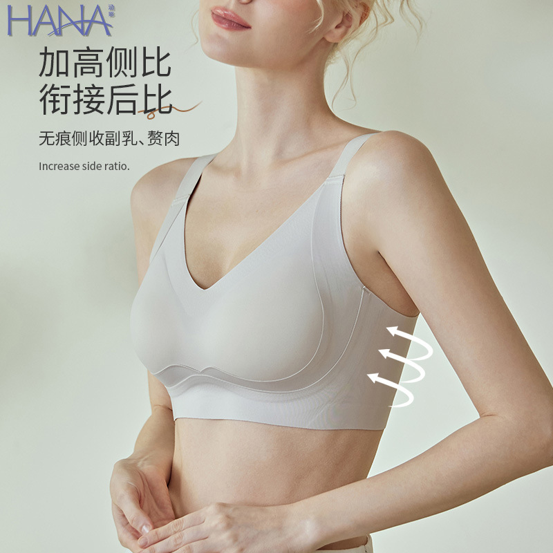 Nude Seamless fixed Cup ropa interior de las mujeres pequeño pecho push up inalámbrico soporte suave colección de senos anti-sagging Plus size bra