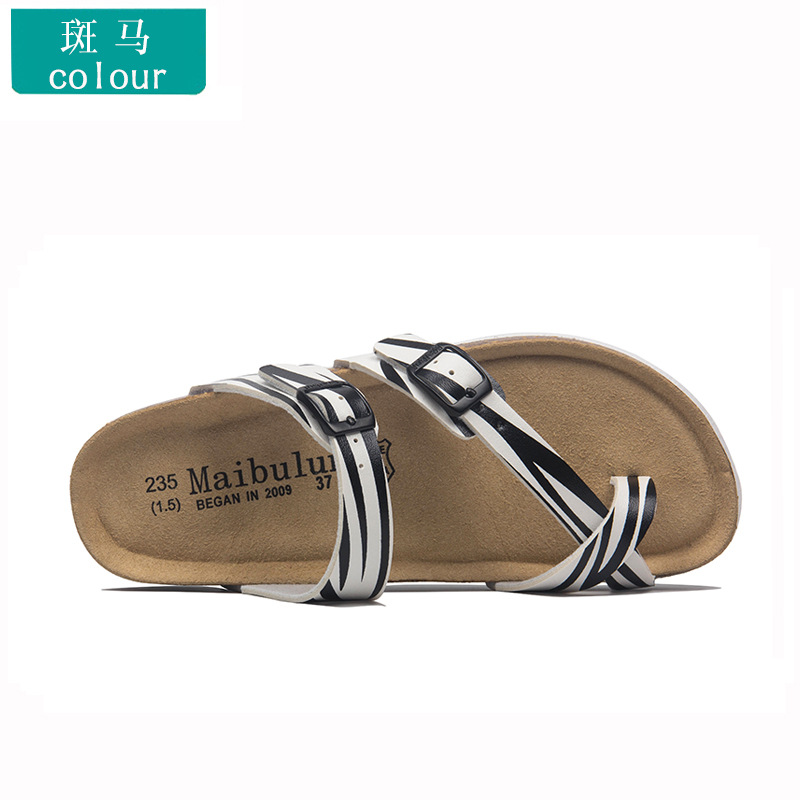 Zapatillas de corcho planas para hombres y mujeres pareja más tamaño al aire libre playa verano color pareja zapato cubierta toe Ventas Directas la fábrica