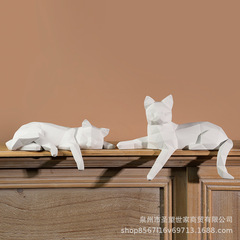 跨境户外花园林景观抽象几何动物猫雕塑小区商场酒店装饰品摆件