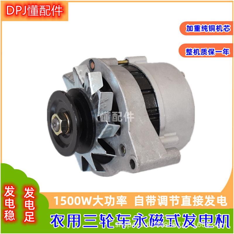 Agricultural tricycle 12V14V permanent magnet generator right hanging angle rechargeable AC DC universal electric rolling JF11A