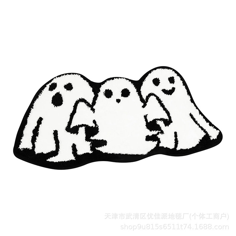 クロスボーダーハロウィンカーペットゴースト模造カシミヤカーペットリビングルーム吸収性バスルームフロアマットAmazon TEMU卸売|undefined