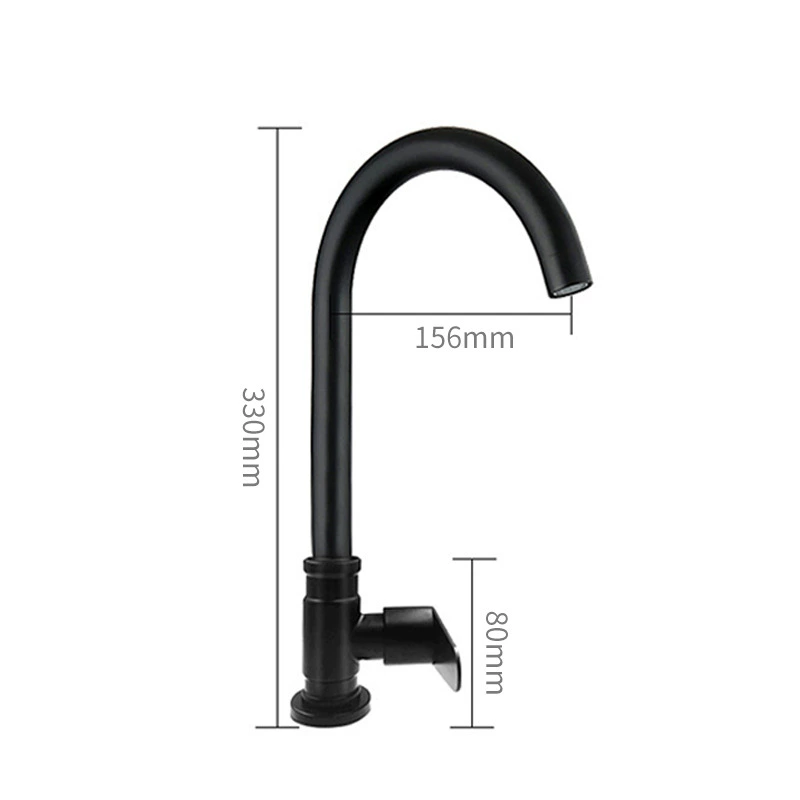 Кран холодной воды с одним рычагом Stainless Steel 304, нержавеющая сталь, без свинца, с водоприёмником, 4 конфигурации