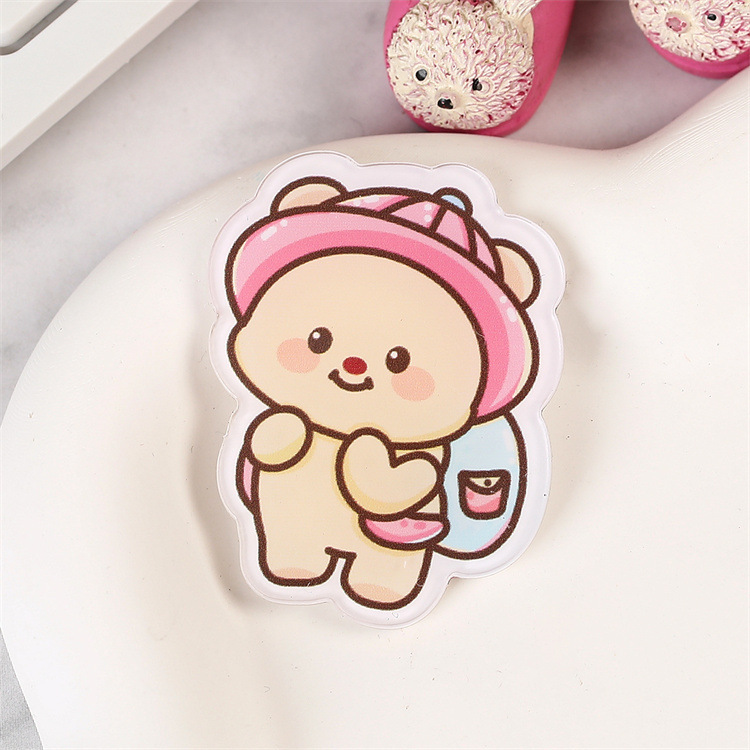 韓系萌えかわいい小黄熊アクリルブローチ漫画バッジペンダント義烏アクセサリーブローチカスタム卸売り|undefined