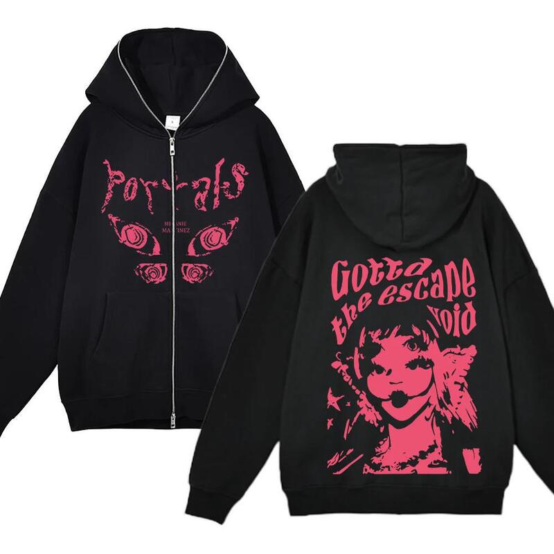 Foreign Trade Melanie Martinez Full Zip Hoodie Portal Tour Album Print Sweatshirt Hoodie