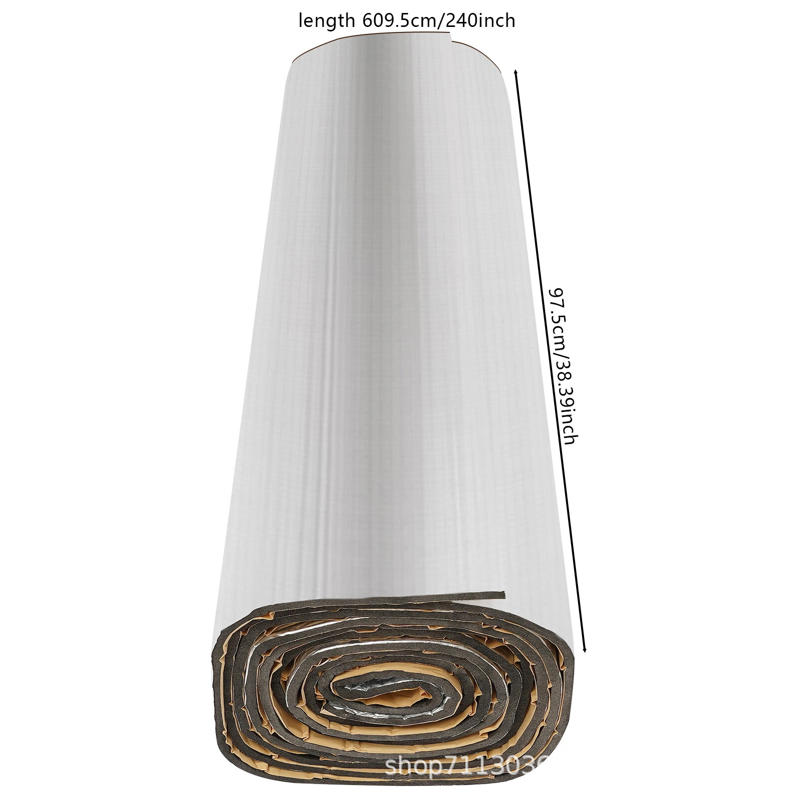 200*50 Car Soundproofing Insulation Mat 5-10mm Aluminum Foil Cotton Car Door Soundproofing and Heat Insulation Cotton with Adhesive Backing for Cross-Border Export