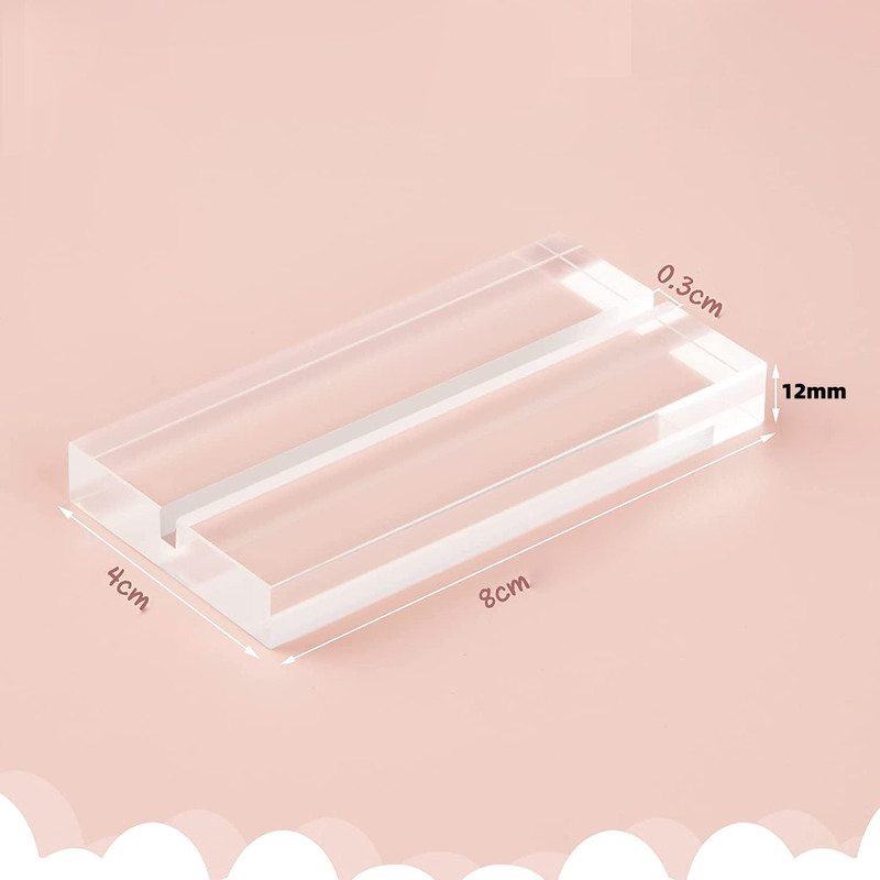 Transparent Acrylic Base Dining Card Slot Stand Wedding Party Digital Table Number Plate Fixed Bracket Base