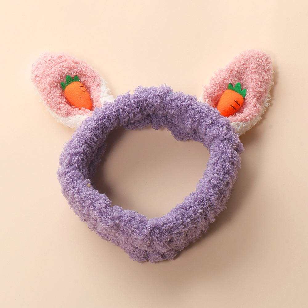 Korean Cute Carrot Rabbit Ears Hairband display picture 9