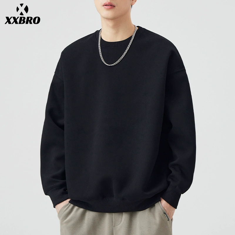 Xxbro мужская одежда # осень и зима новый тренд дикий простой бархатный свитер свободная нижняя рубашка повседневная одежда