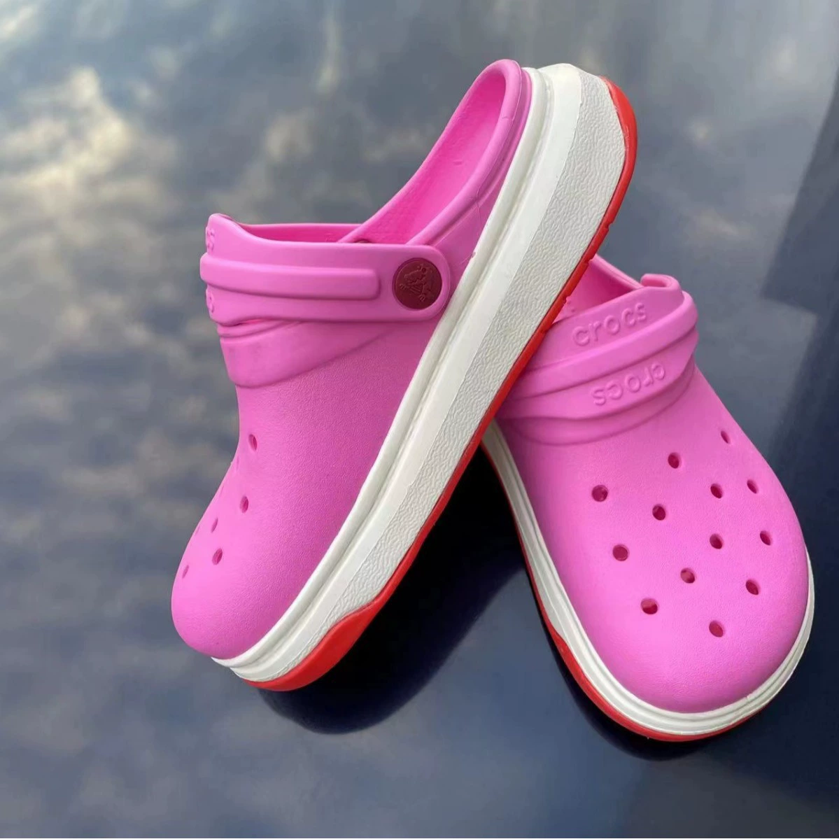 Детская/детское? Actually input says Children's slide platform for men and women, slippers, shoes, beach footwear