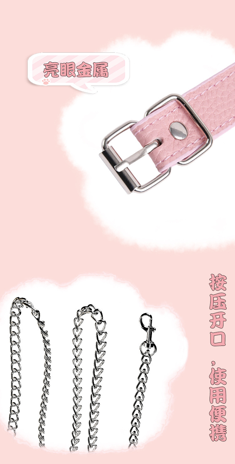 Sweetheart Cat Five-Piece Bondage Set with Handcuffs, Ball Gag, Whip, Nipple Clamps and Low-Temperature Candle — detail image 11
