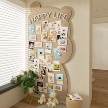 歪头熊毛毡墙背景墙软木板ins墙面装饰幼儿园学校留言板隔音磕碰