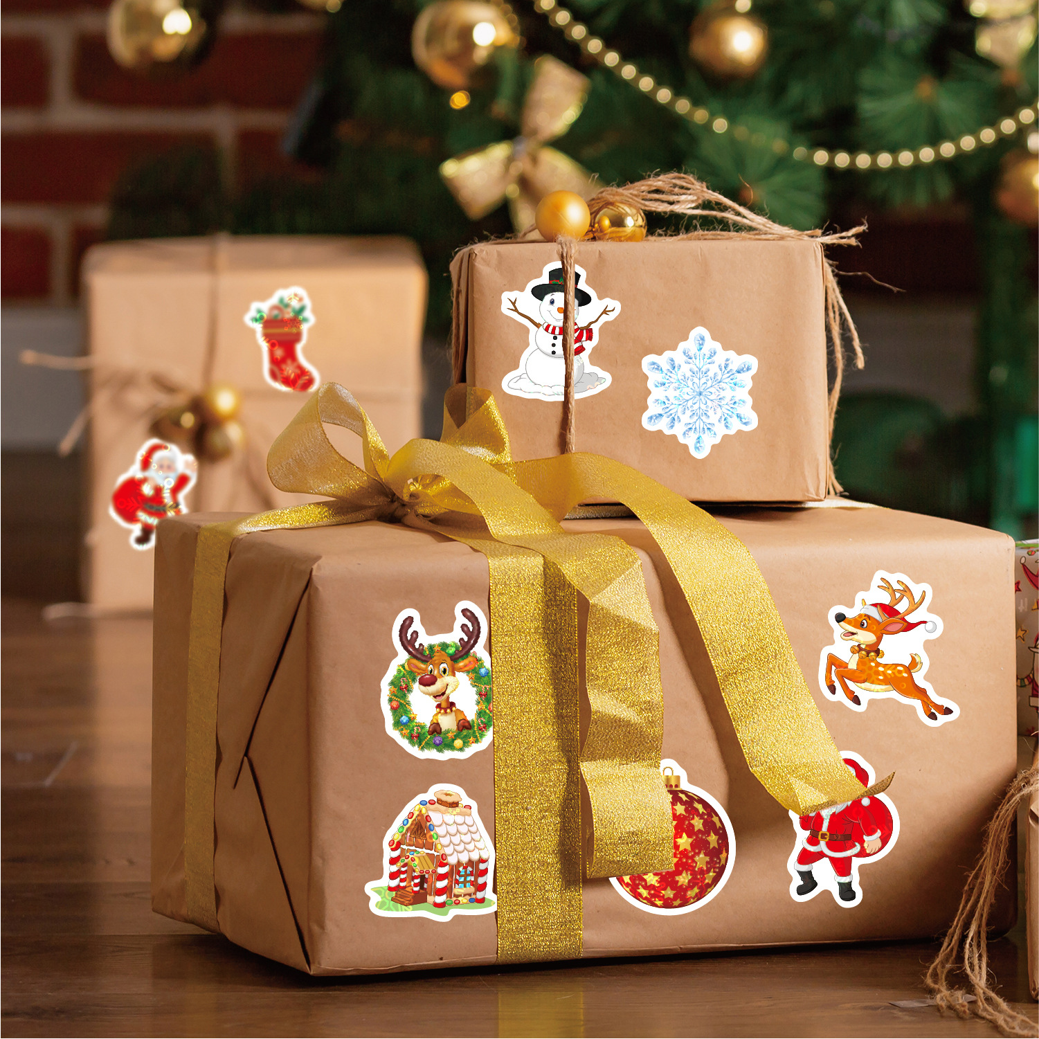 全息款 8张160枚圣诞节贴纸 场景图-02.jpg