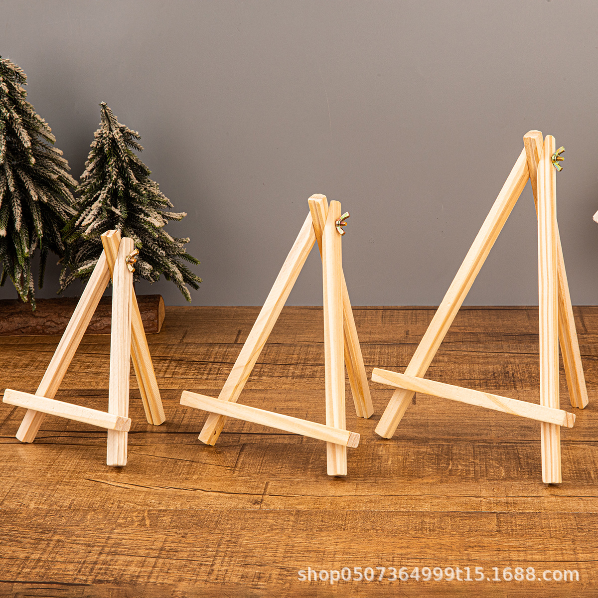 Wooden tripod folding simple easel desktop desktop oil painting frame display stand small easel mini mobile phone rack