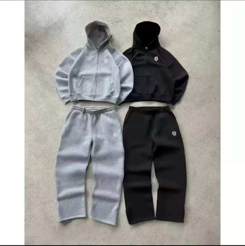 Костюм tracksuit унисекс Y2K streetwear, худи и джоггеры, разные цвета и размеры