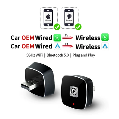 Simsiz CarPlay və Android Auto Converter 2-in-1 Car Interconnect