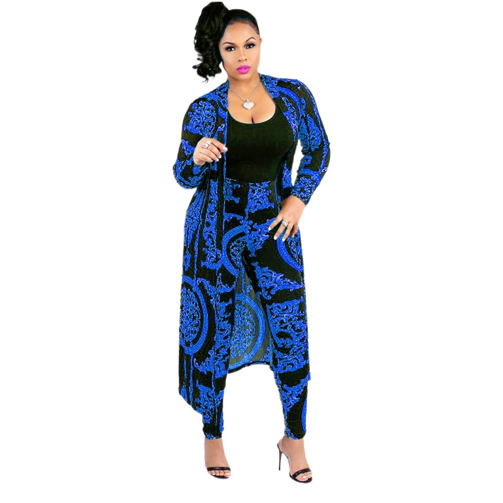 X9041 осень AliExpress eBay взрывы Европейская и американская мода платье пальто повседневный костюм брюки комплект из двух частей